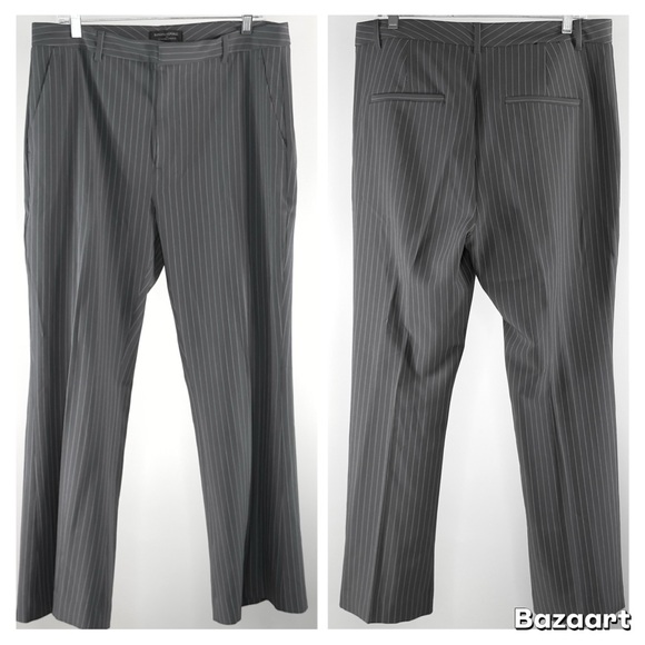 Banana Republic Womens Pants Gray Size 12 Dress Pant Wide Leg Sculpted Stretch - Picture 1 of 11